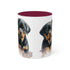 Rottweiler Pupies - Color Accent Mugs, 11oz